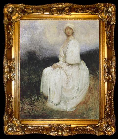 framed  Arthur hacker,R.A. The Girl in White (mk37), ta009-2
